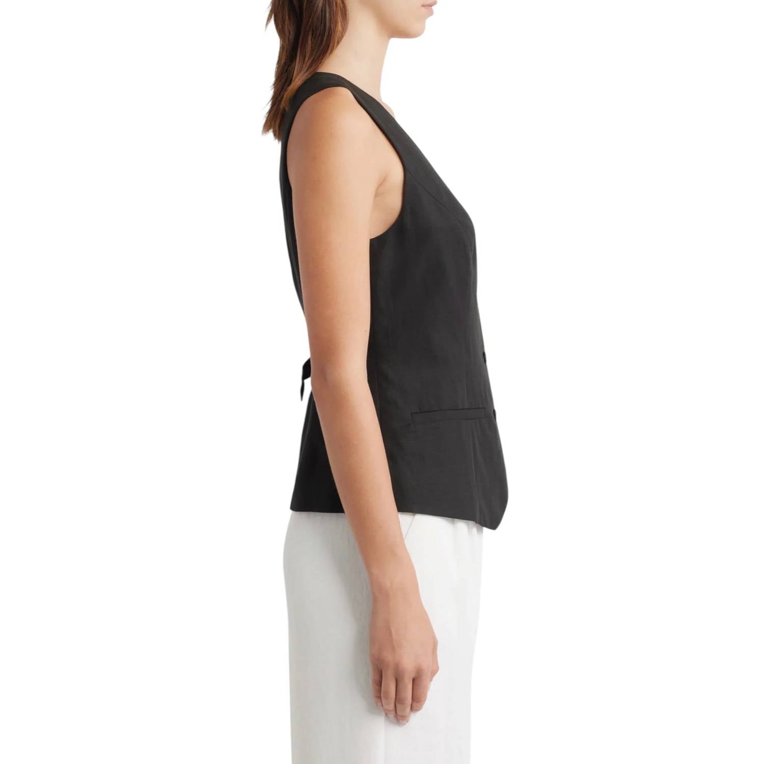 Favorite Daughter - The Jones Linen-blend Vest