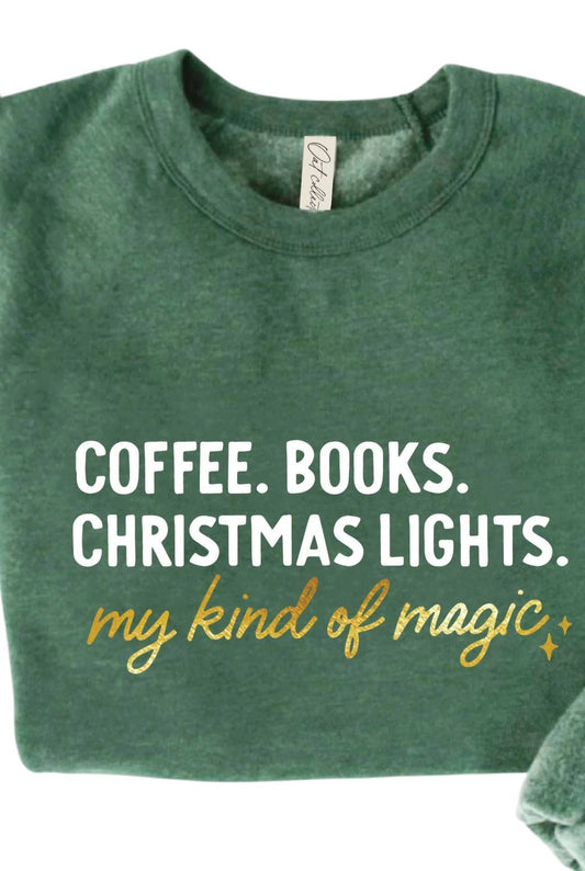 Oat Collective - Women's Coffee Books Graphic Sweatshirt