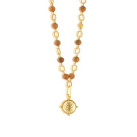 Capucine De Wulf Women's Forest Walk Oak Leaf Double Sided Pendant in teak gold - women's item - alternate view