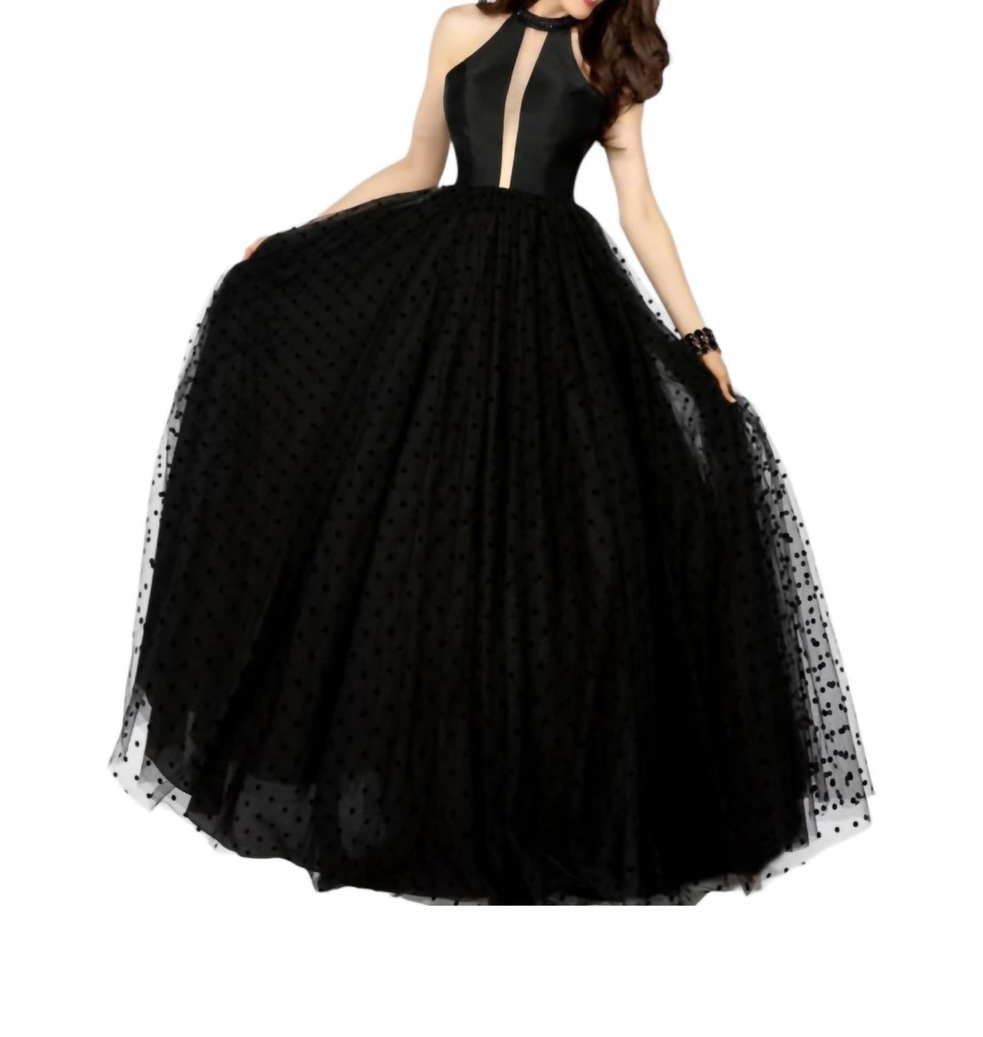 Karishma Creations - Elegant Beaded Mikado/tulle Ball Gown