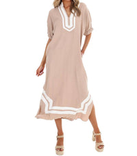 Entro - Women's In The Best Way Contrast Midi Dress