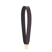 Fendi Women's Glazed Fabric Ff Zucca Shoulder Strap in black - women's item