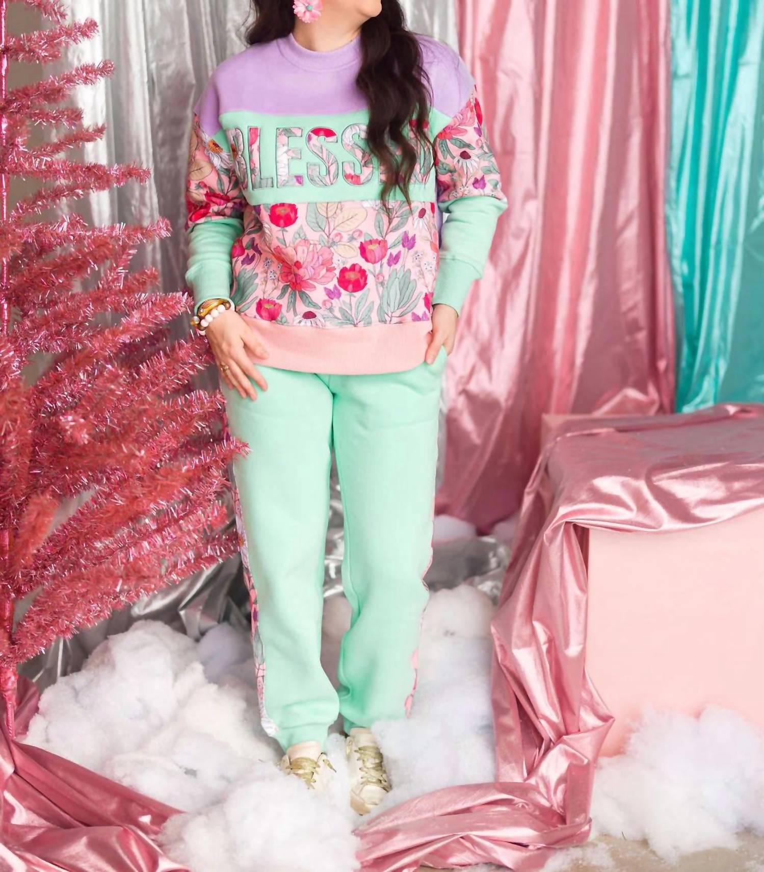 Brianna Cannon - Blessed Floral Sweatshirt