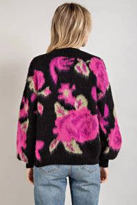 143 Story - Finnegan Fuzzy Flower Sweater