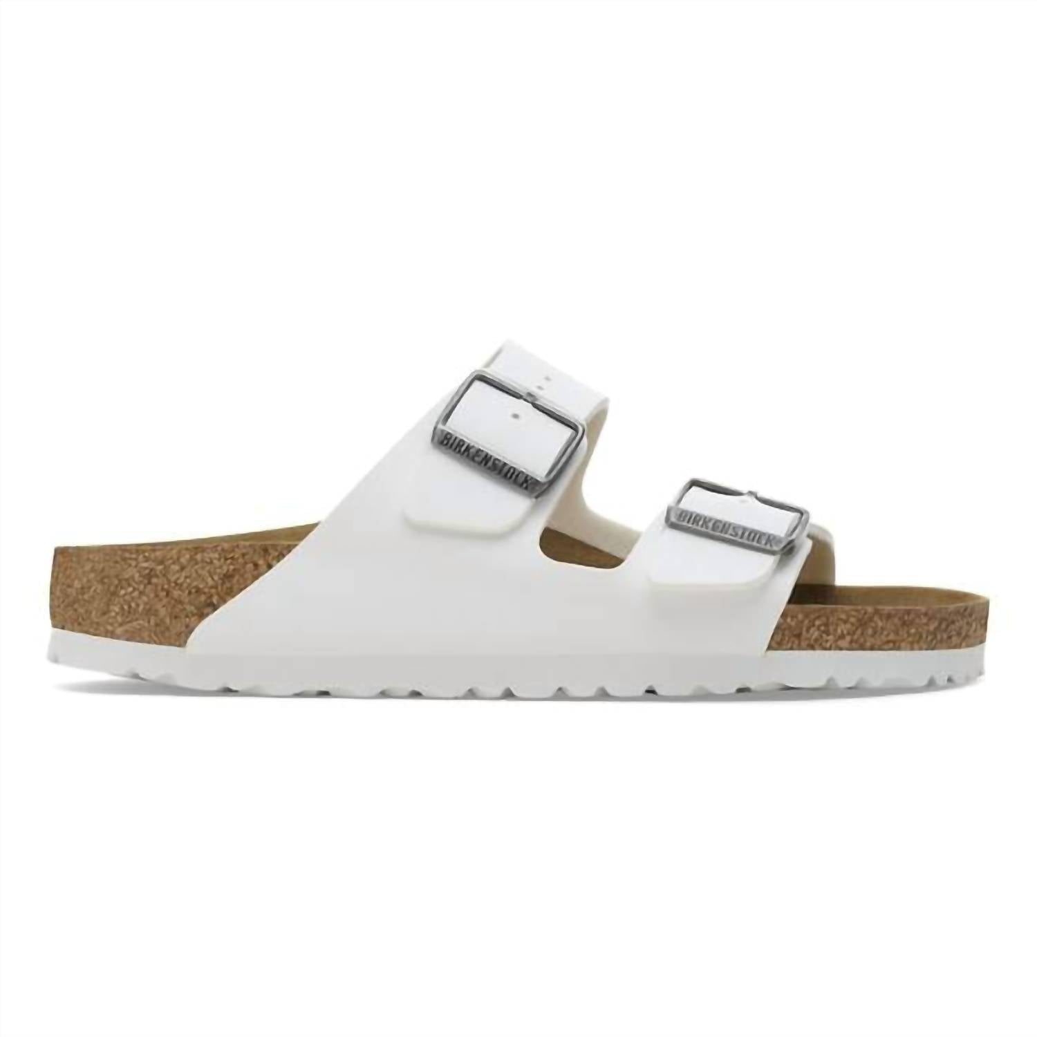BIRKENSTOCK Women's Arizona Vegan Sandal in white - women's sandal - detail view