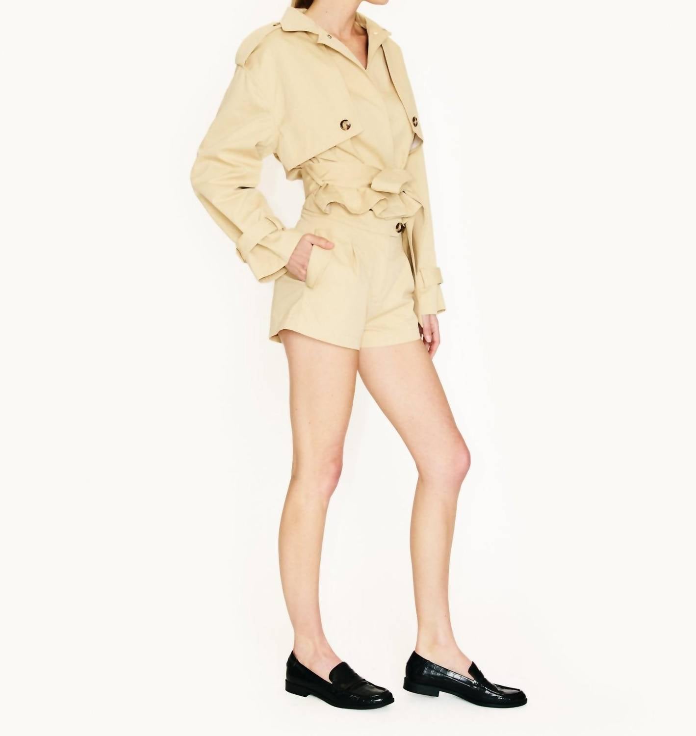 Line And Dot - Kaelin Trench Style Romper