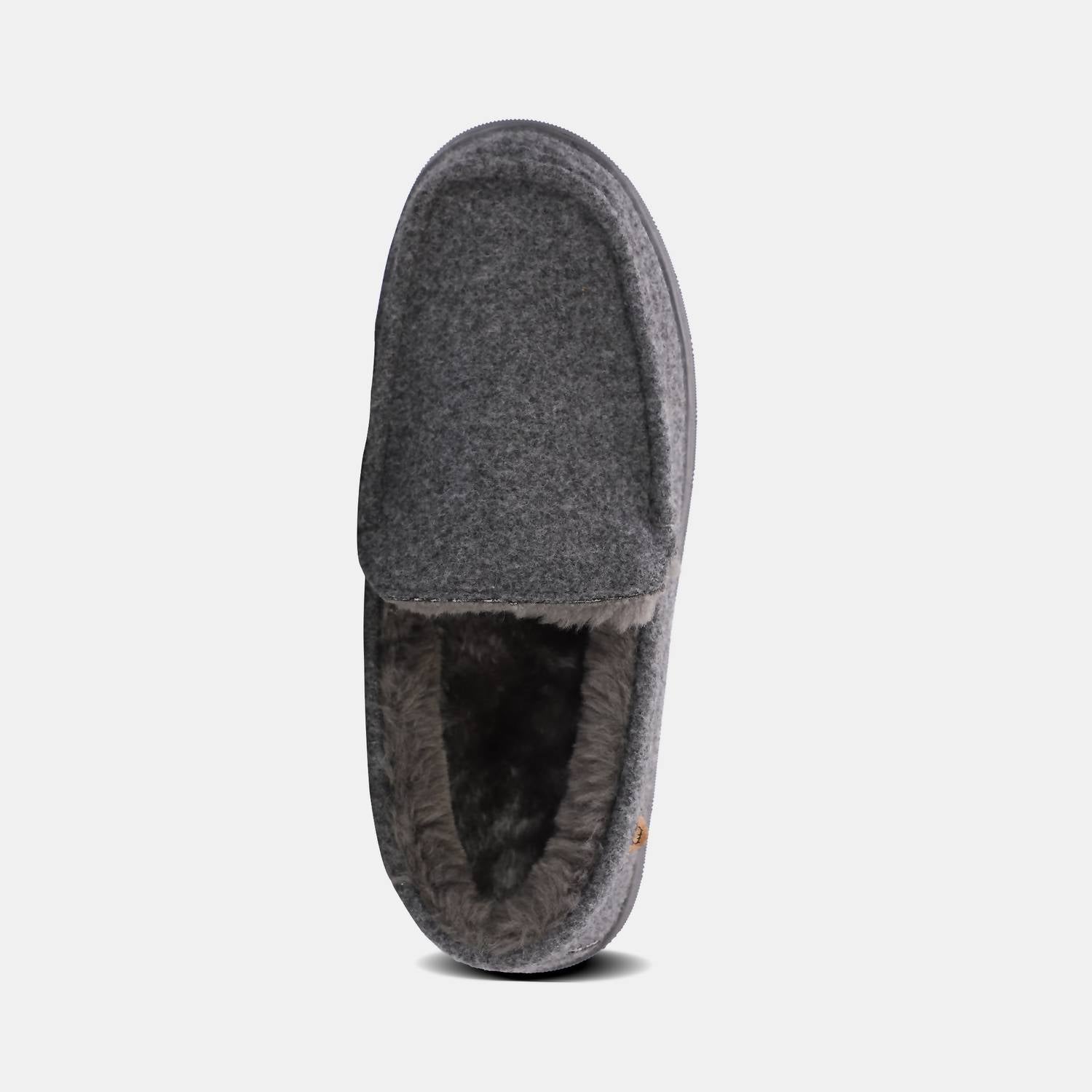 Lamo Men's Harrison Wool Slip-on Moccasin in charcoal - men's loafer - view 7
