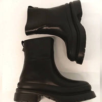 Valentino Garavani Men's Rockstud Almond Toe Ankle Boots in black - men's boots - detail view