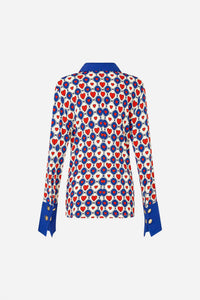 Camilla Fitted Jersey Shirt in rinse and roar - women's shirt - view 5