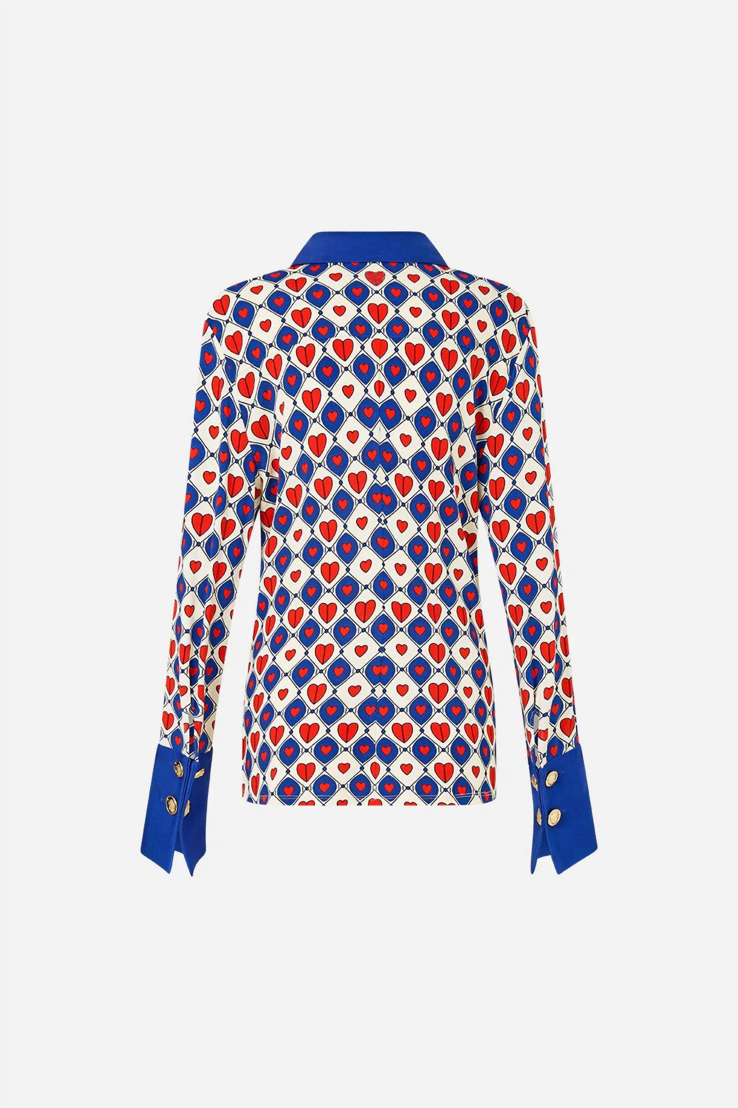 Camilla Fitted Jersey Shirt in rinse and roar - women's shirt - view 5