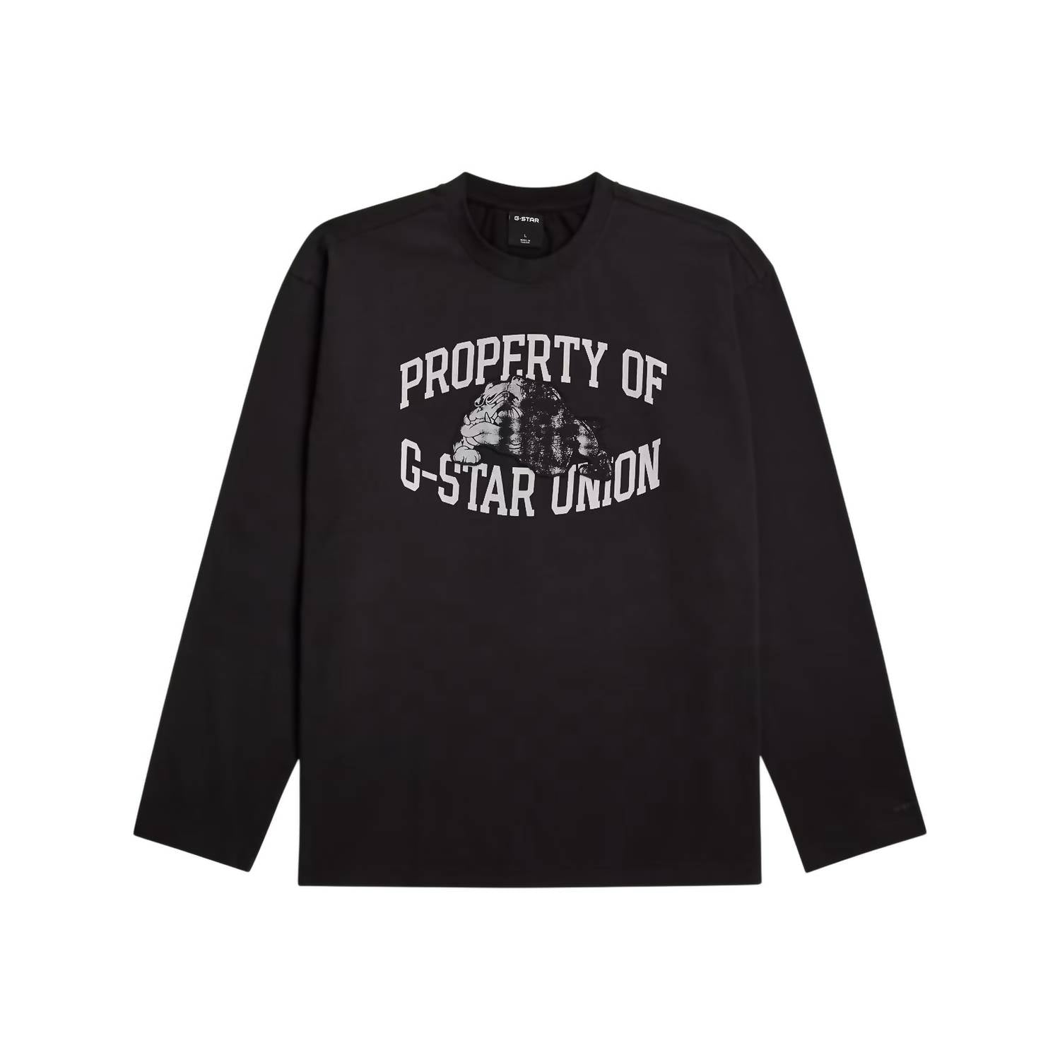 G-Star Sunfaded Bulldog Long Sleeve Graphic T-shirt in black - men's long sleeve top - view 5