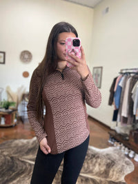 Powder River - Rustic Aztec Pullover Top