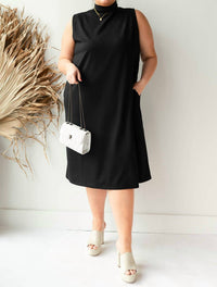 Nlt - Luxe Mock Neck A Line Dress - Plus Size