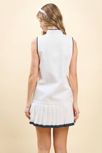 Tcec - Motion Contrast Trim Accent Athleisure Dress