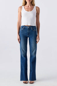 AMO Rose Mini Bootcut Jeans in lush - women's jeans