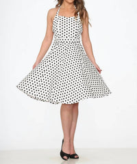 Orchid Bloom - Polka Dot Halter Dress