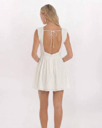 Sky To Moon - Eyelet Corset Mini Dress