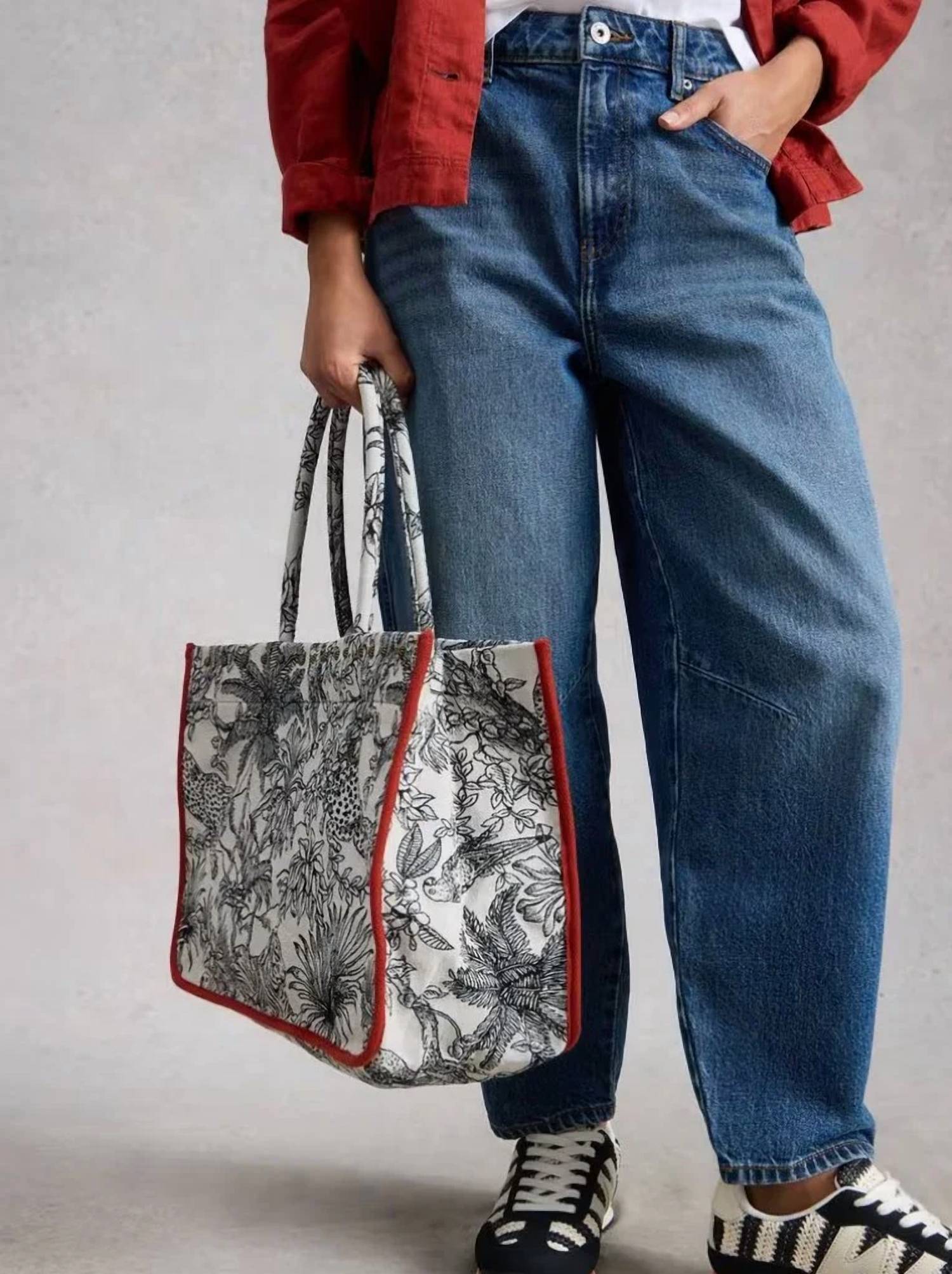 White Stuff - Women's Jasmine Jacquard Tote Bag