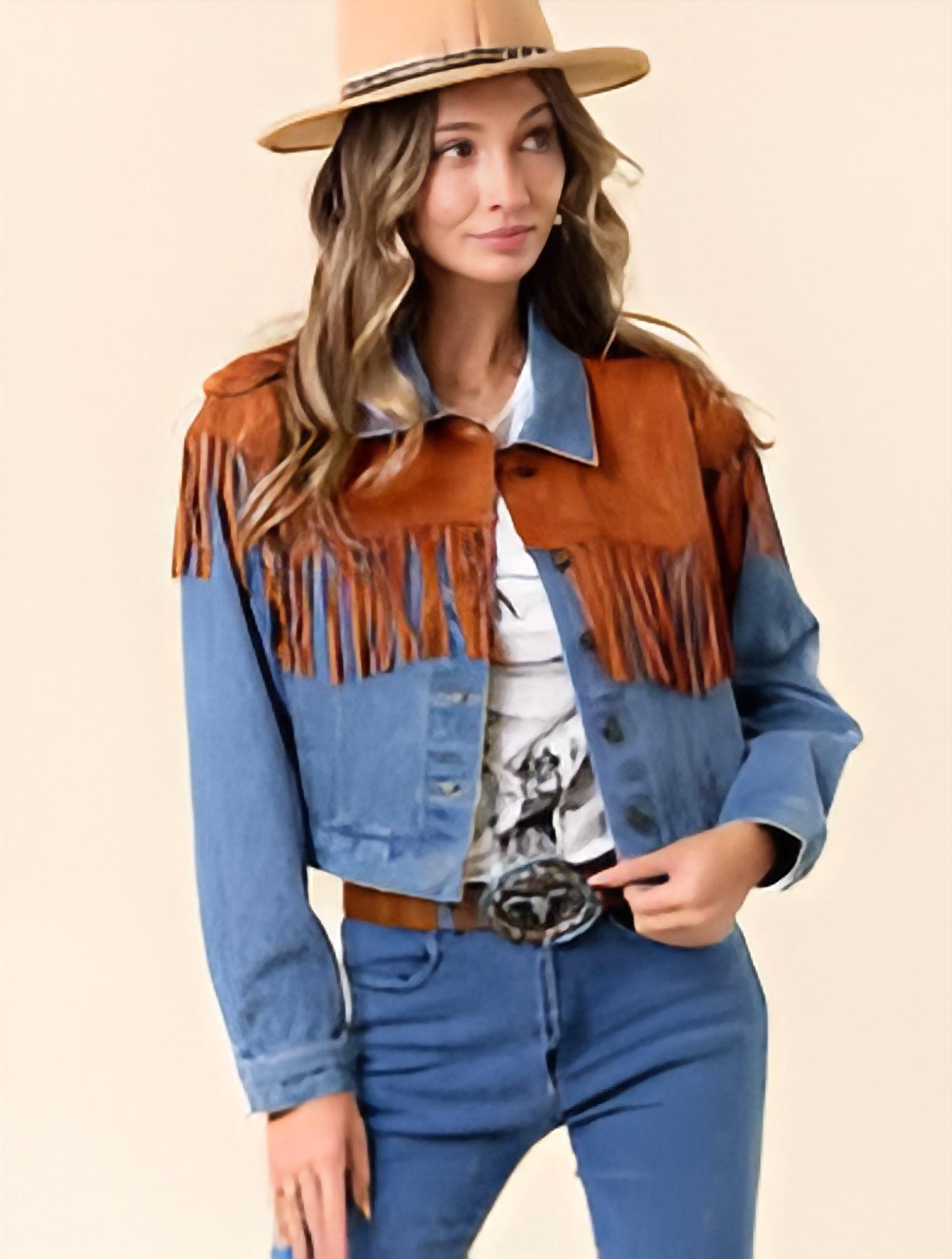 Saints & Hearts - Fringe Denim Jacket