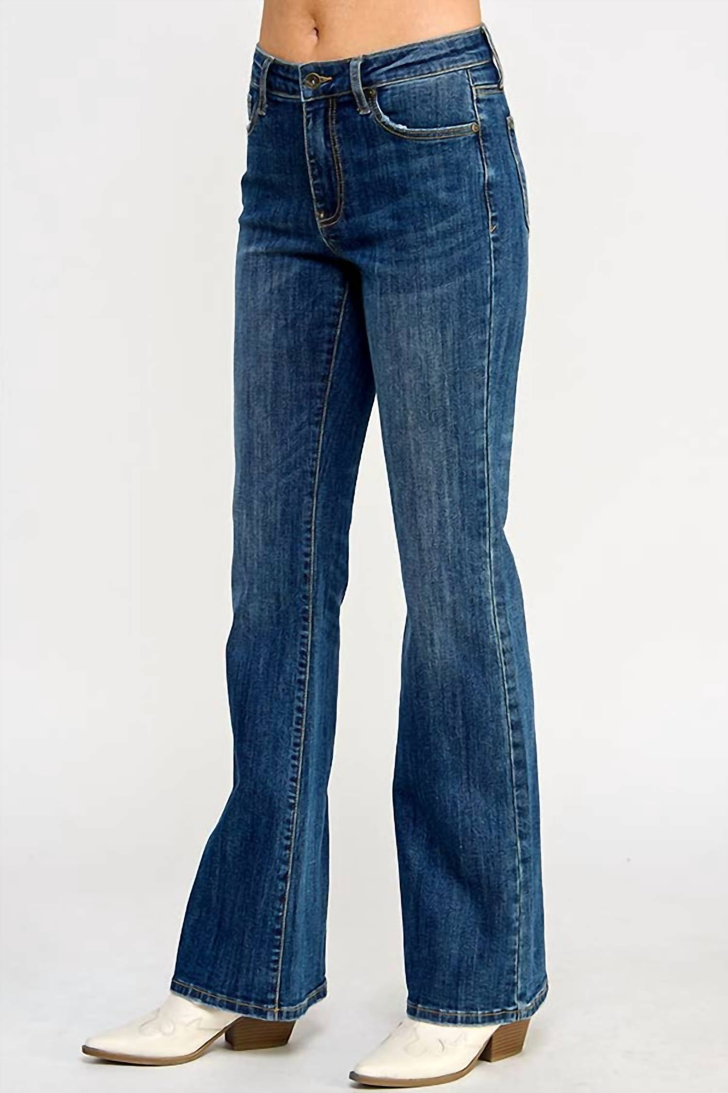 Saige Denim - Mid Rise Skinny Bootcut Jeans