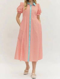 Entro - Debbie Striped Midi Dress