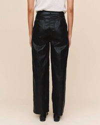 Bella Dahl Faux Leather Pants in black - women's pants - alternate view