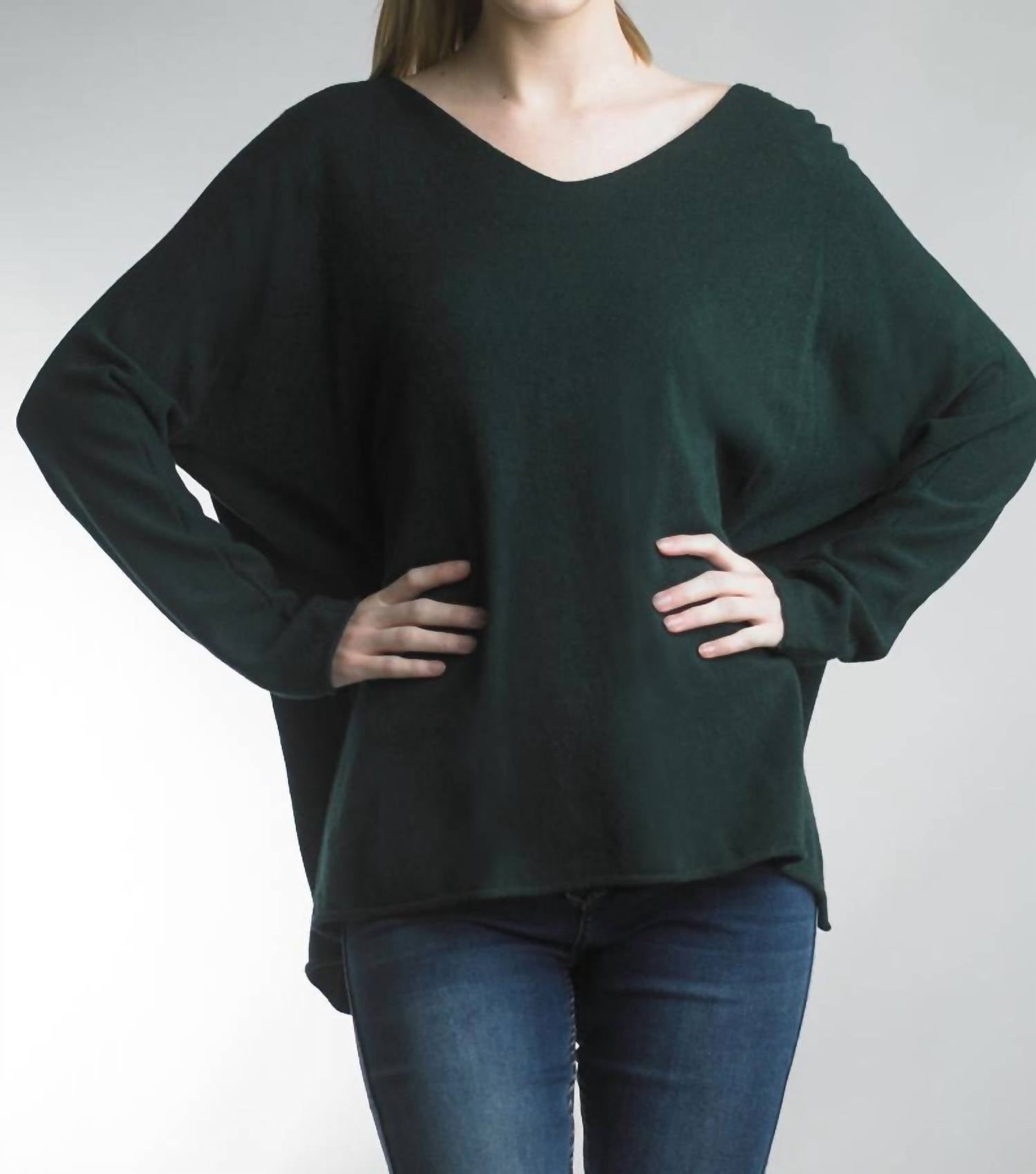 Tempo Paris - V - Neck Oversized Knit Sweater