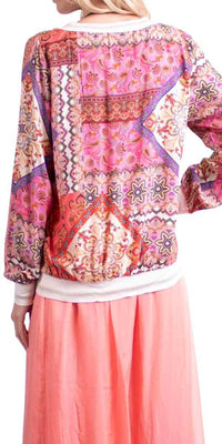 Gigi Moda - Chia Long Sleeve Pasiley Blouse