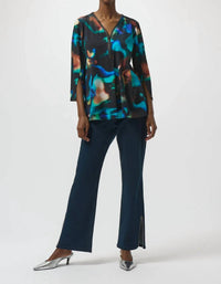 Joseph Ribkoff - Abstract Print 3/4 Sleeves Fit And Flare Tunic Top