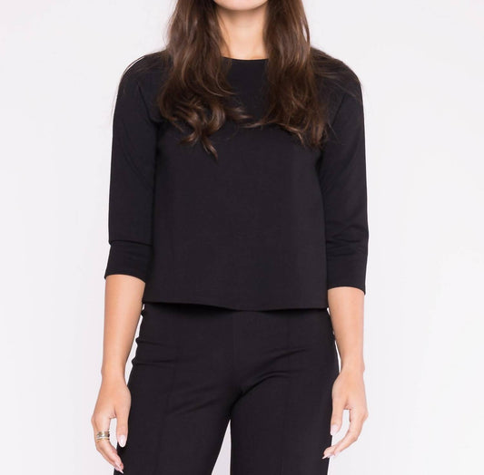 Ripley Rader - Ponte Knit Three-quarter Sleeve Top