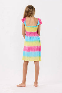 Tiare Hawaii Girls Hollie Dress in rainbow - kids' dress - detail view