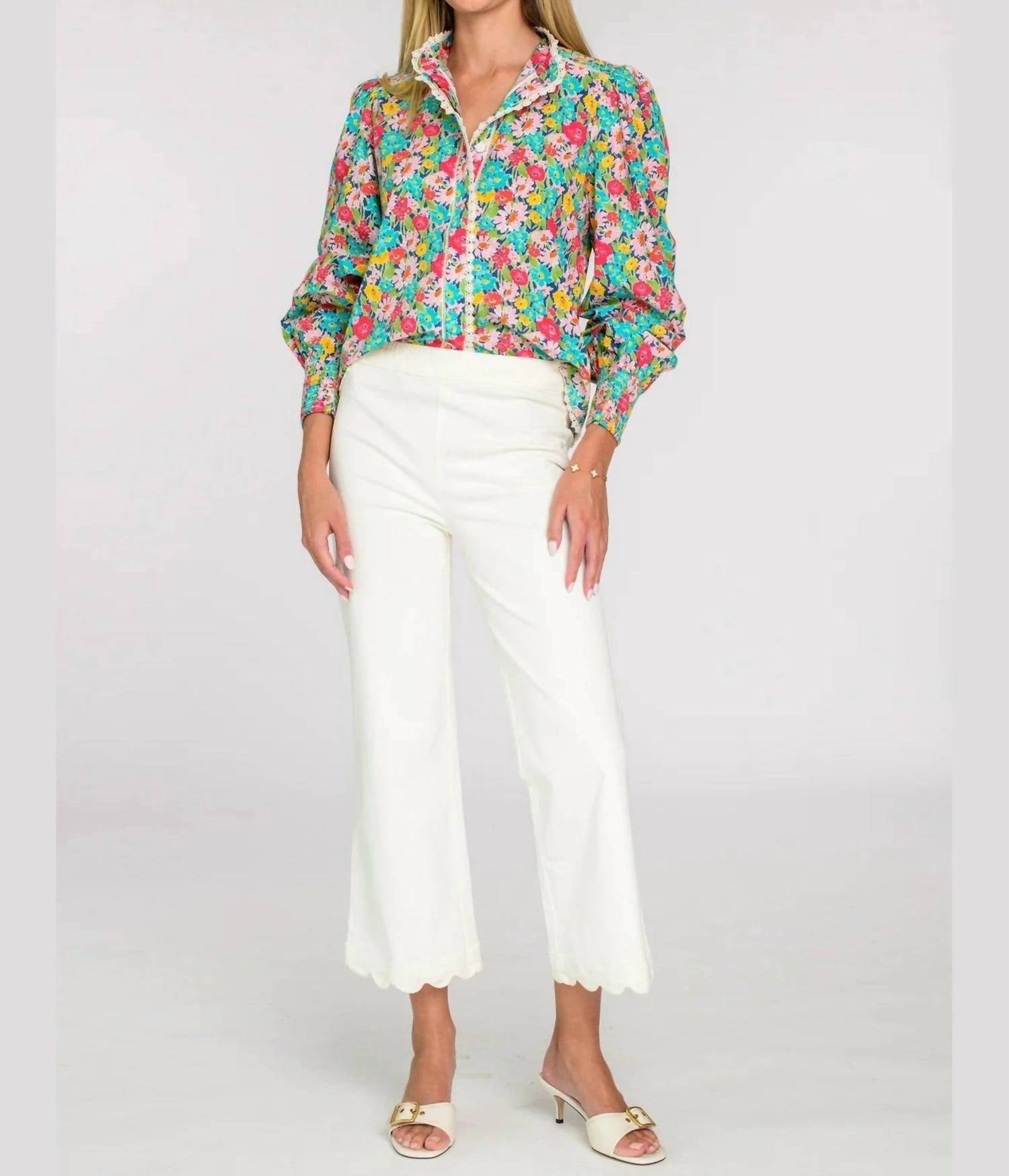 Elizabeth James The Label - Emily Balloon Sleeves Top