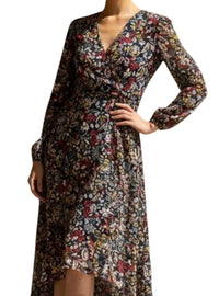 VINCE CAMUTO Vibrant Floral Long Sleeve Dress in multicolor - women's dress - alternate view
