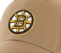 ’47 Men's Boston Bruins Clean Up Adjustable Cap in khaki - men's hat - detail view