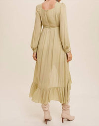 Listicle - High Low Ruffled Wrap Style Maxi Dress