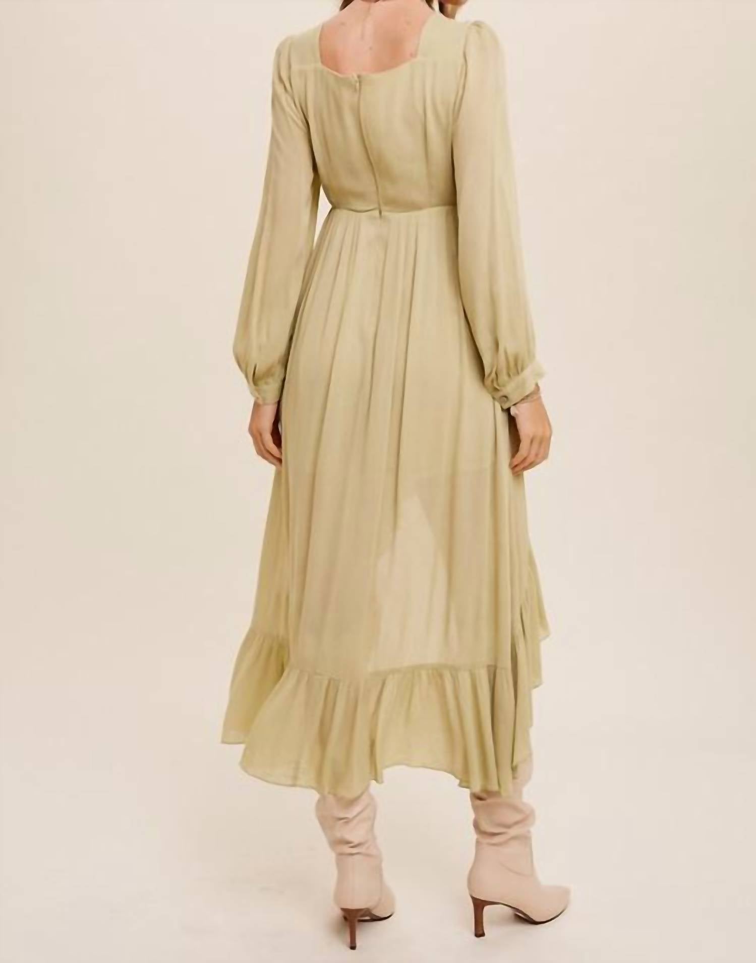 Listicle - High Low Ruffled Wrap Style Maxi Dress