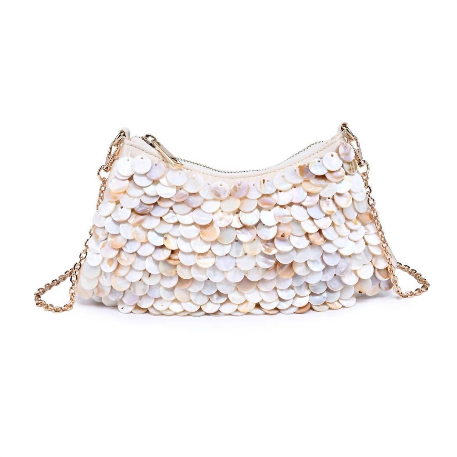 Urban Expressions - Women's Opalite Iridescent Disc Evening Bag