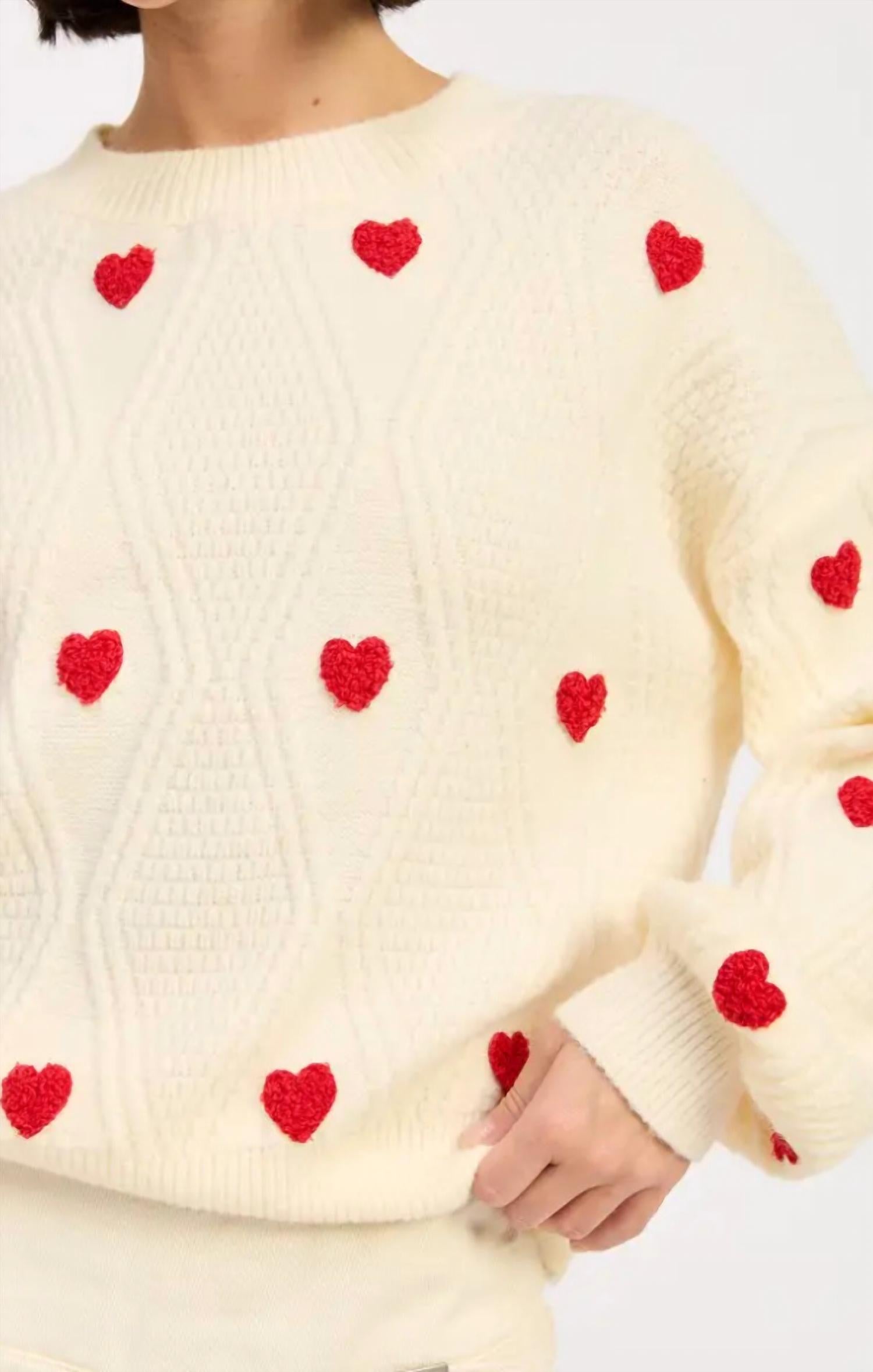 Mint Exclusives - Mi Amour Embroidered Crew Sweater