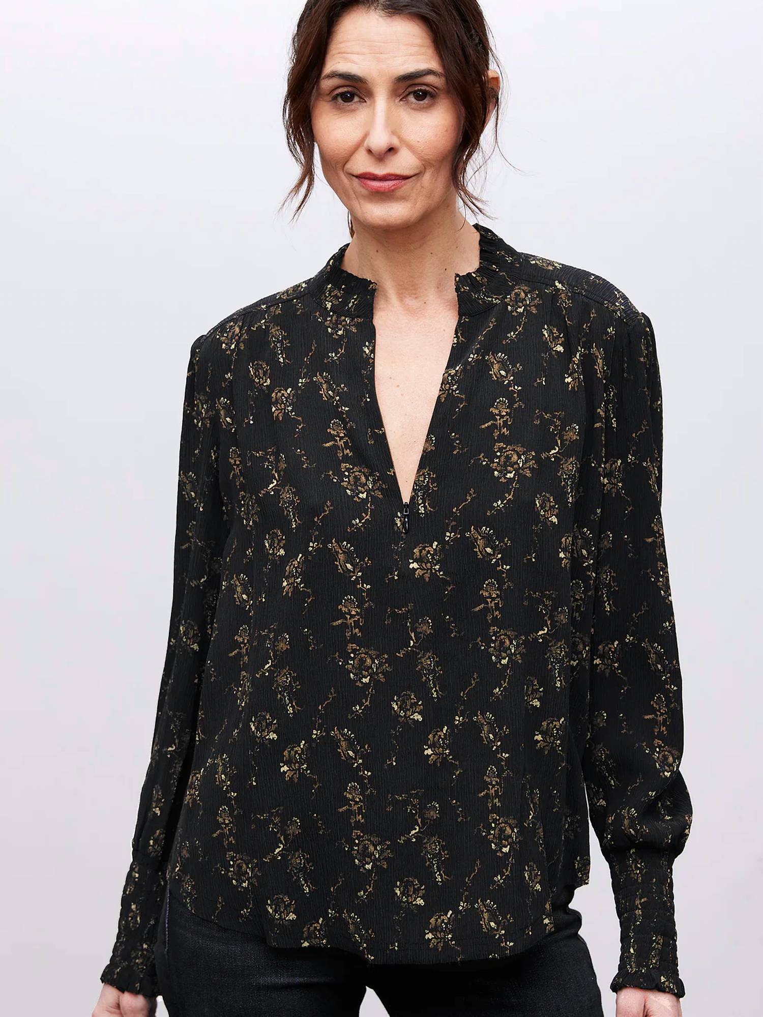 Go By Go Silk - Go Soft Spoken Print Blouse