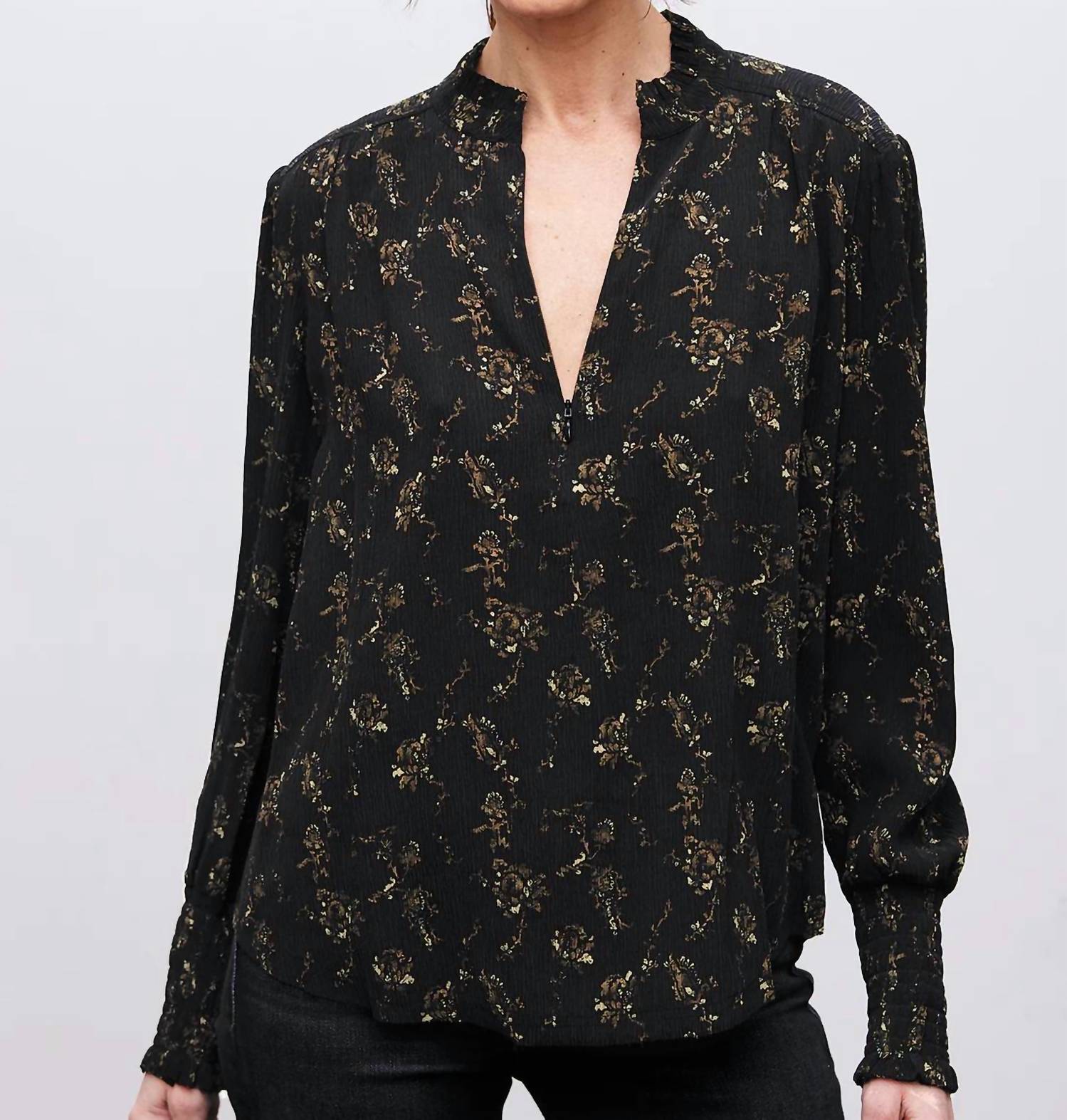 Go By Go Silk - Go Soft Spoken Print Blouse