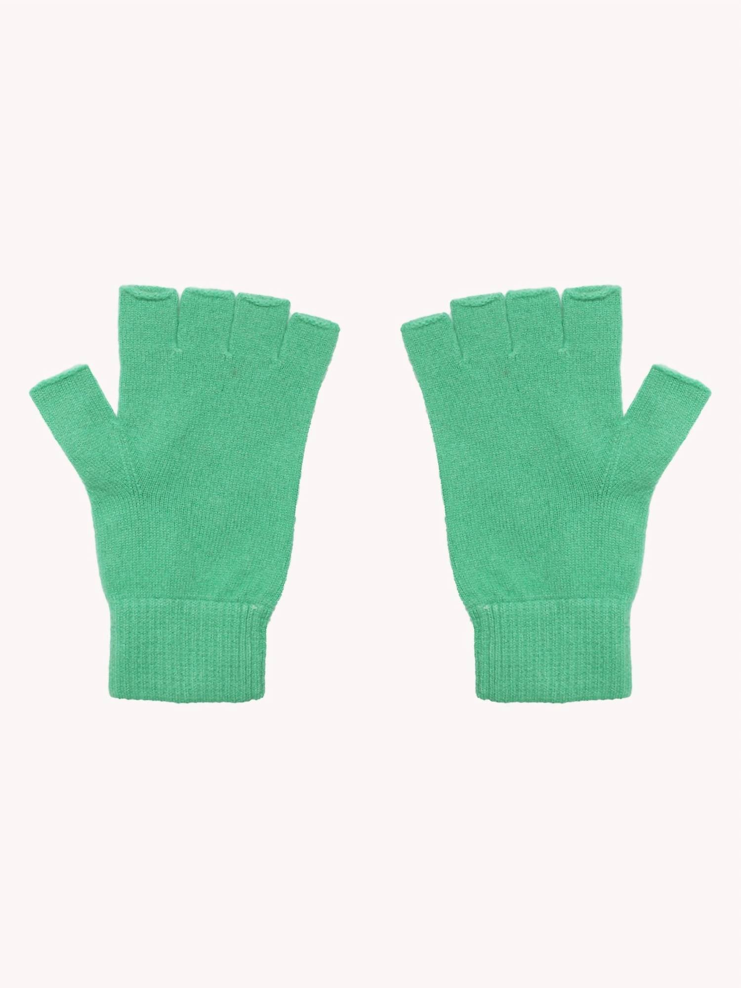 Jumper1234 Women's Fingerless Gloves in green - women's accessory - detail view