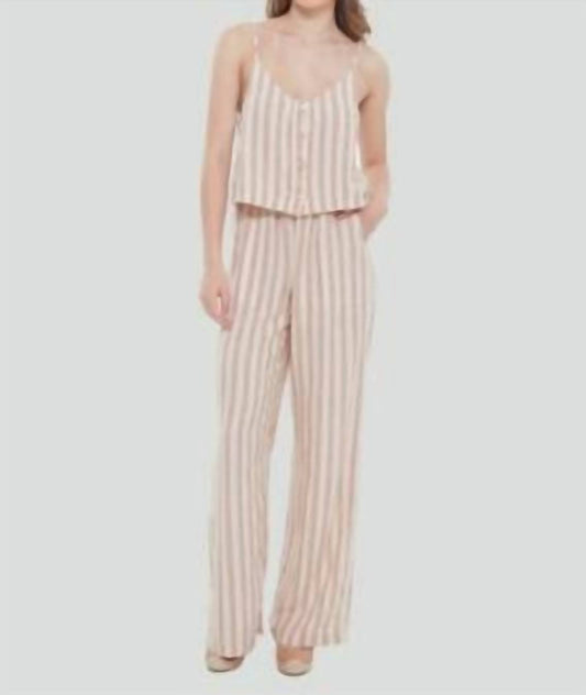 Dex - Striped Wide Leg Pants