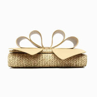 Like Dreams - Women's Bonnie Straw Wallet Bowtie Crossbody Bag
