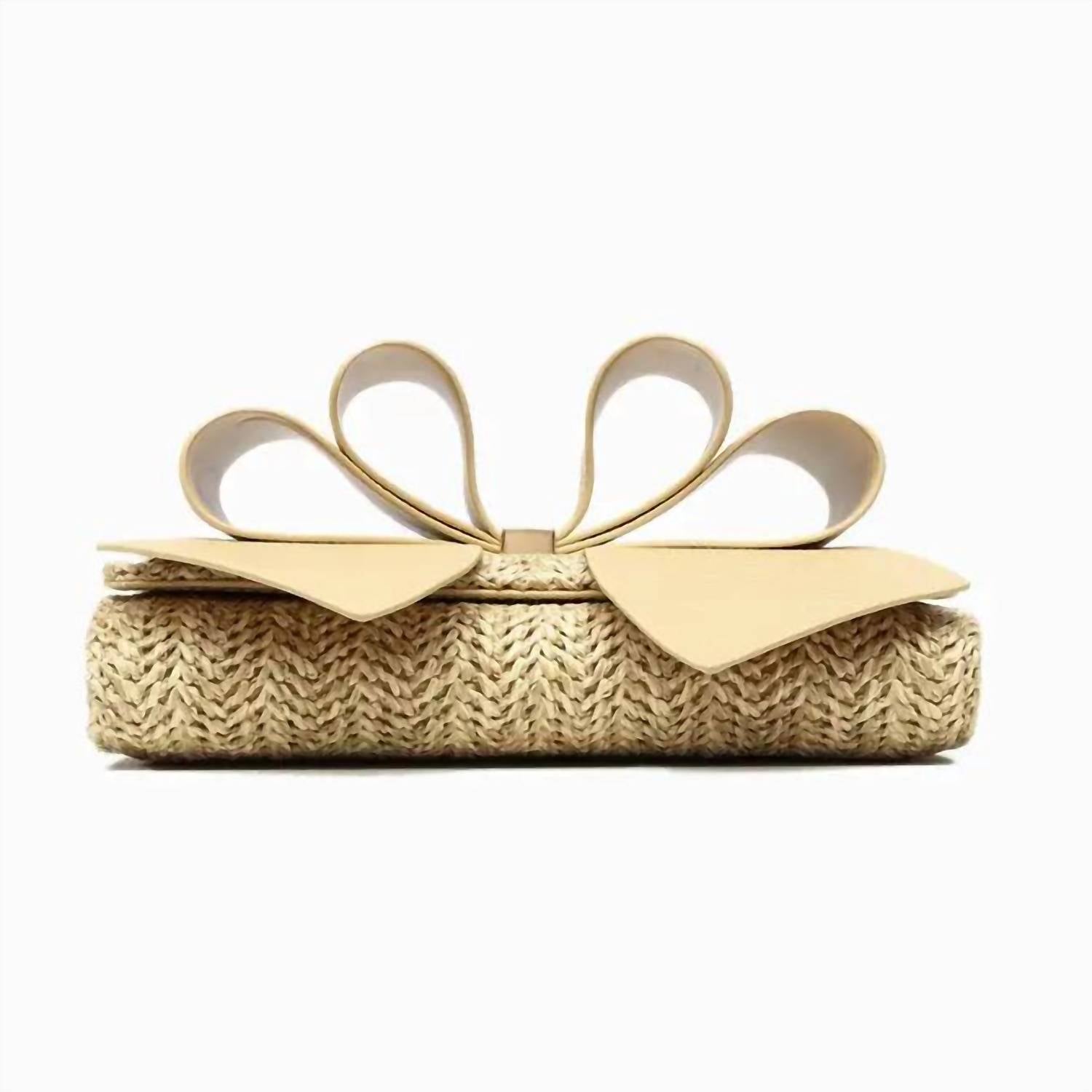 Like Dreams - Women's Bonnie Straw Wallet Bowtie Crossbody Bag