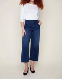 Renuar Denim Woven Pant in indigo - women's pants - view 4
