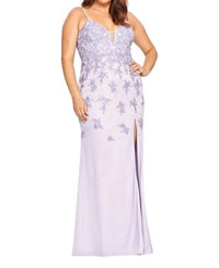 FAVIANA Lace Tulle Gown in periwinkle - women's dress