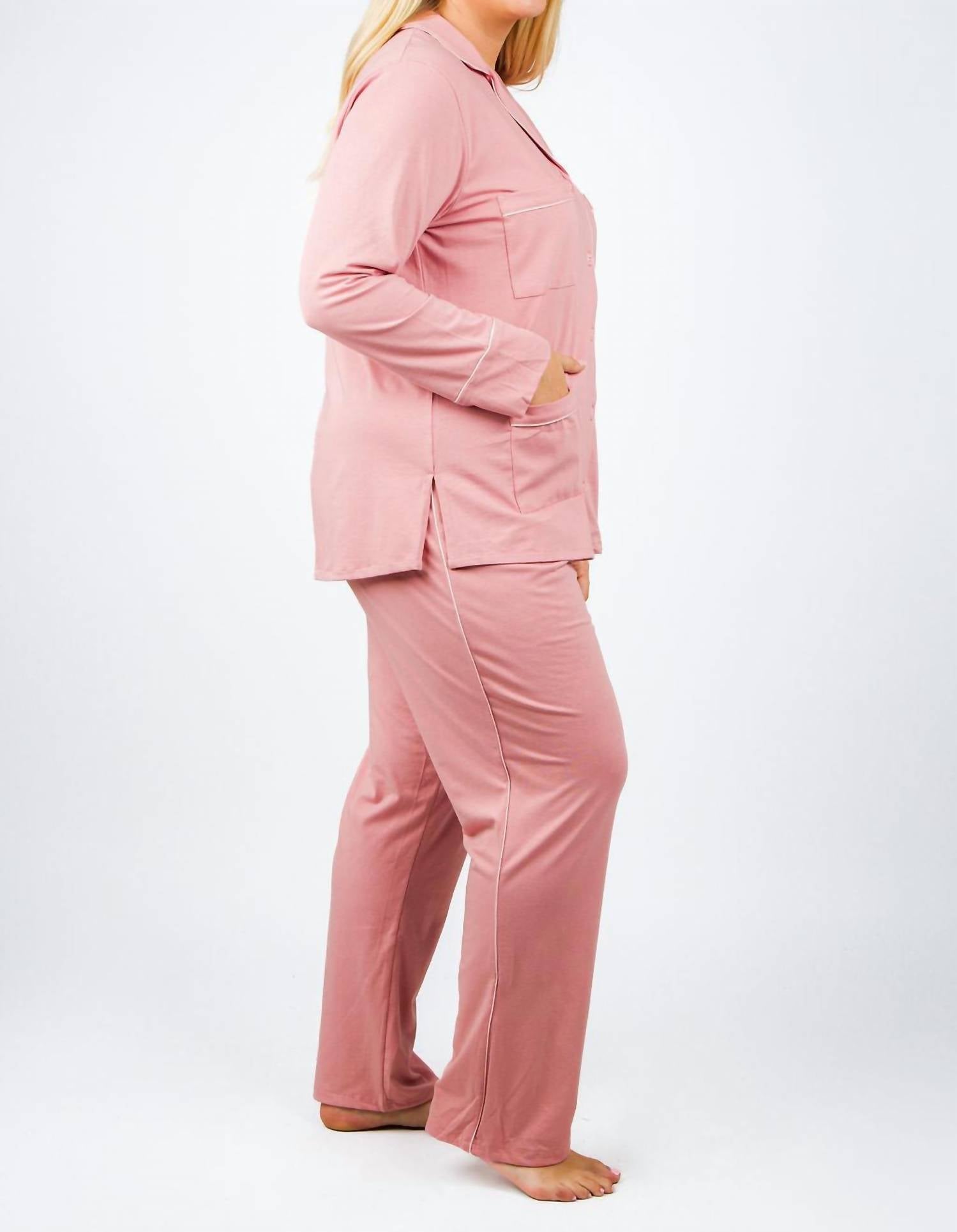 Isayes - Four Pocket Cotton Pajamas - Plus