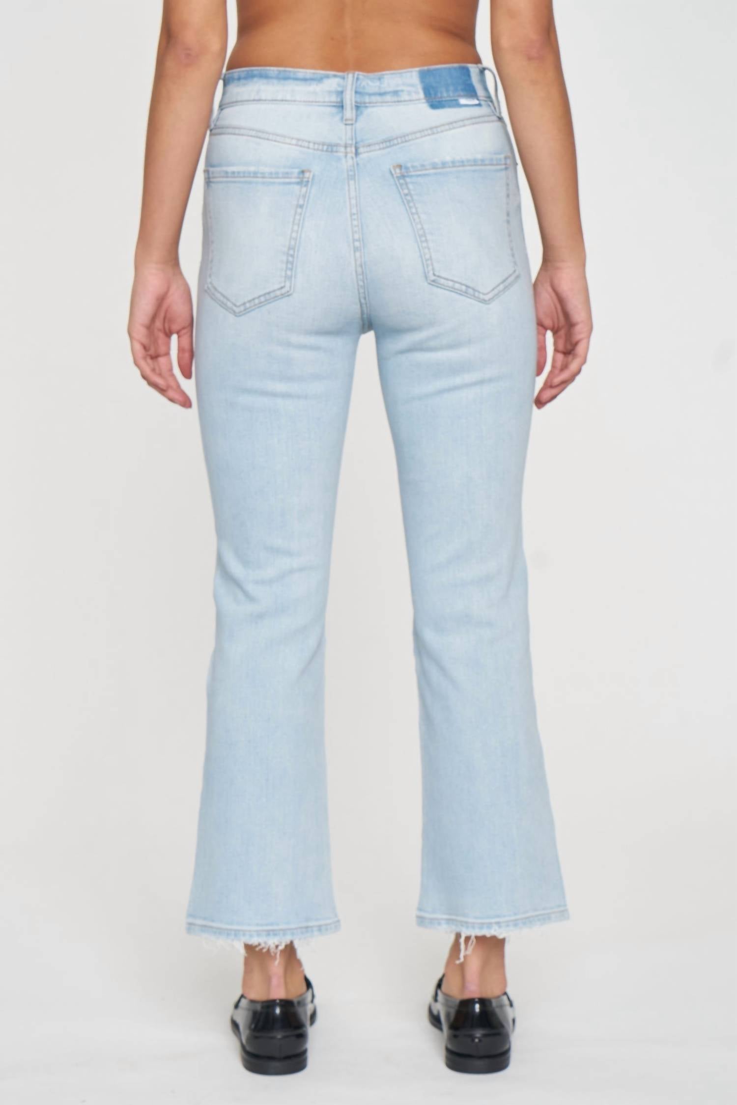 Daze - Shy Girl High Rise Crop Flare Jean