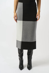 Joseph Ribkoff - JACQUARD SWEATER COLOR BLOCK SKIRT