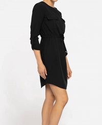 Mono B - Stretch Woven Scoop Neck Mini Dress